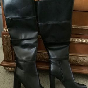 New Womens 3 in 1 black Otk boots zips to 3 different height